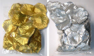 Ροδοπέταλα σε χρυσό ή ασημί χρώμα 100τμχ.