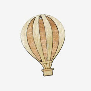 Ξύλινο αερόστατο μεσαίο 7.5x5.3εκ, 25τμχ.