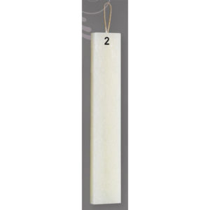 Αρωματική πασχαλινή λαμπάδα κερί πλακέ εκρού 20εκ.