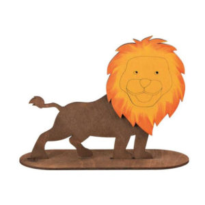 Λιοντάρι ξύλινο διακοσμητικό σταντ 20x17,5εκ.
