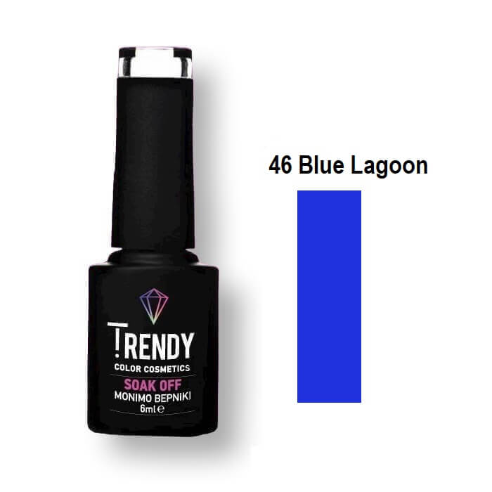 Ημιμόνιμο Βερνίκι Trendy Soak Off No46 Blue Lagoon 6ml