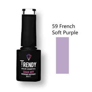 Ημιμόνιμο Βερνίκι Trendy Soak Off No59 French Soft Purple 6ml