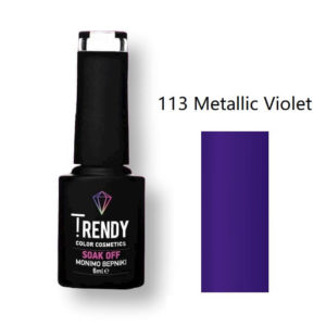 Ημιμόνιμο Βερνίκι Trendy Soak Off No113 Metallic Violet 6ml