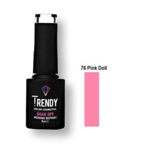 Ημιμόνιμο Βερνίκι Trendy Soak Off No76 Pink Doll 6ml