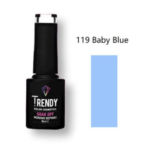 Ημιμόνιμο Βερνίκι Trendy Soak Off No119 Baby Blue 6ml