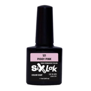 Ημιμόνιμο Βερνίκι SixLak Uv & Led Soak Off No121 Piggy Pink 8ml