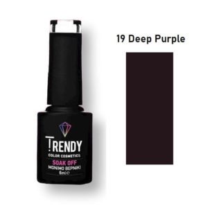 Ημιμόνιμο Βερνίκι Trendy Soak Off No19 Deep Purple 6ml