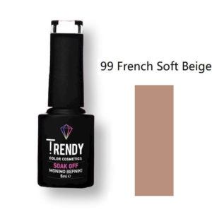 Ημιμόνιμο Βερνίκι Trendy Soak Off No99 French Soft Beige 6ml