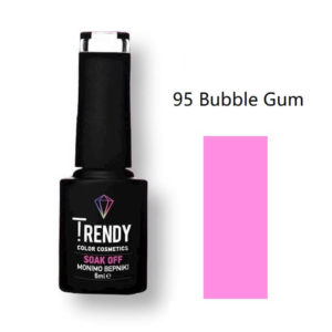 Ημιμόνιμο Βερνίκι Trendy Soak Off No95 Bubble Gum 6ml