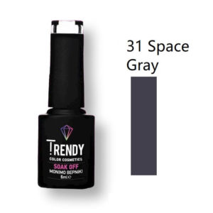 Ημιμόνιμο Βερνίκι Trendy Soak Off No31 Space Gray 6ml