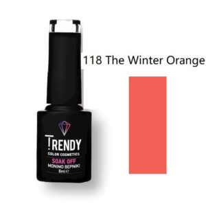 Ημιμόνιμο Βερνίκι Trendy Soak Off No118 The Winter Orange 6ml