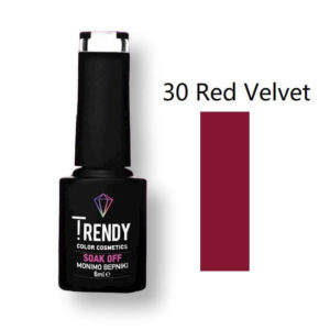 Ημιμόνιμο Βερνίκι Trendy Soak Off No30 Red Velvet 6ml
