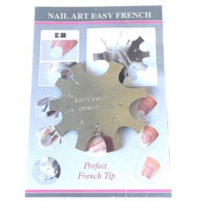 Στένσιλ Γαλλικού Νυχιών Nail Art Easy French E