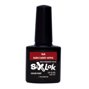 Ημιμόνιμο Βερνίκι SixLak Uv & Led Soak Off No144 Dark Candy Apple 8ml