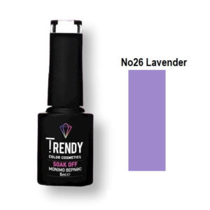 Ημιμόνιμο Βερνίκι Trendy Soak Off No26 Lavender 6ml