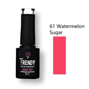 Ημιμόνιμο Βερνίκι Trendy Soak Off No61 Watermelon Sugar 6ml