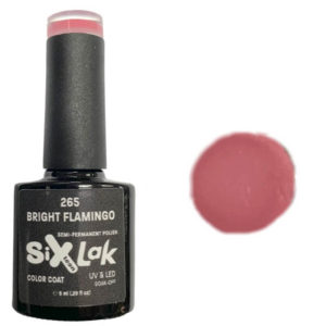 Ημιμόνιμο Βερνίκι SixLak Uv & Led Soak Off No265 Bright Flamingo 8ml