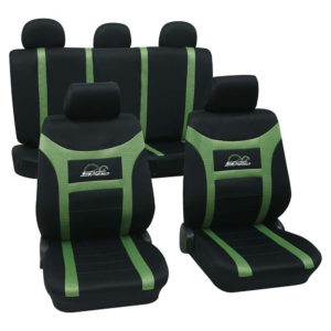 Καλύμματα καθισμάτων Petex Super Speed μαύρο-πράσινο πολυεστέρας 11τμχ