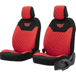 Ημικαλύμματα καθισμάτων αυτοκινήτου Otom RSX Sport ύφασμα κεντητό καπιτονέ κόκκινο - μαύρο RSXL-104 2τμχ
