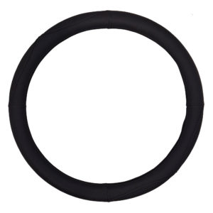 Κάλυμμα τιμονιού συνθετικό μαύρο με μαύρη ραφή Medium 38cm