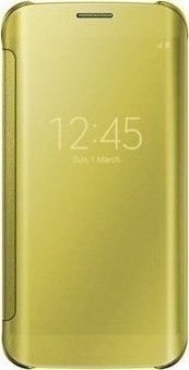 OEM Flip Mirror Clear View Χρυσό (Galaxy J7 2017)