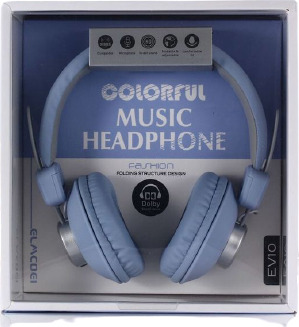 Elmcoei ev10 Αναδιπλούμενα Ενσύρματα Στερεοφωνικά ακουστικά μπλε