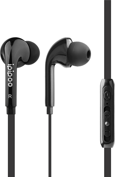 Ipipoo Ακουστικά In-Ear Handsfree HiFi Stereo Black (iP-B60Hi)