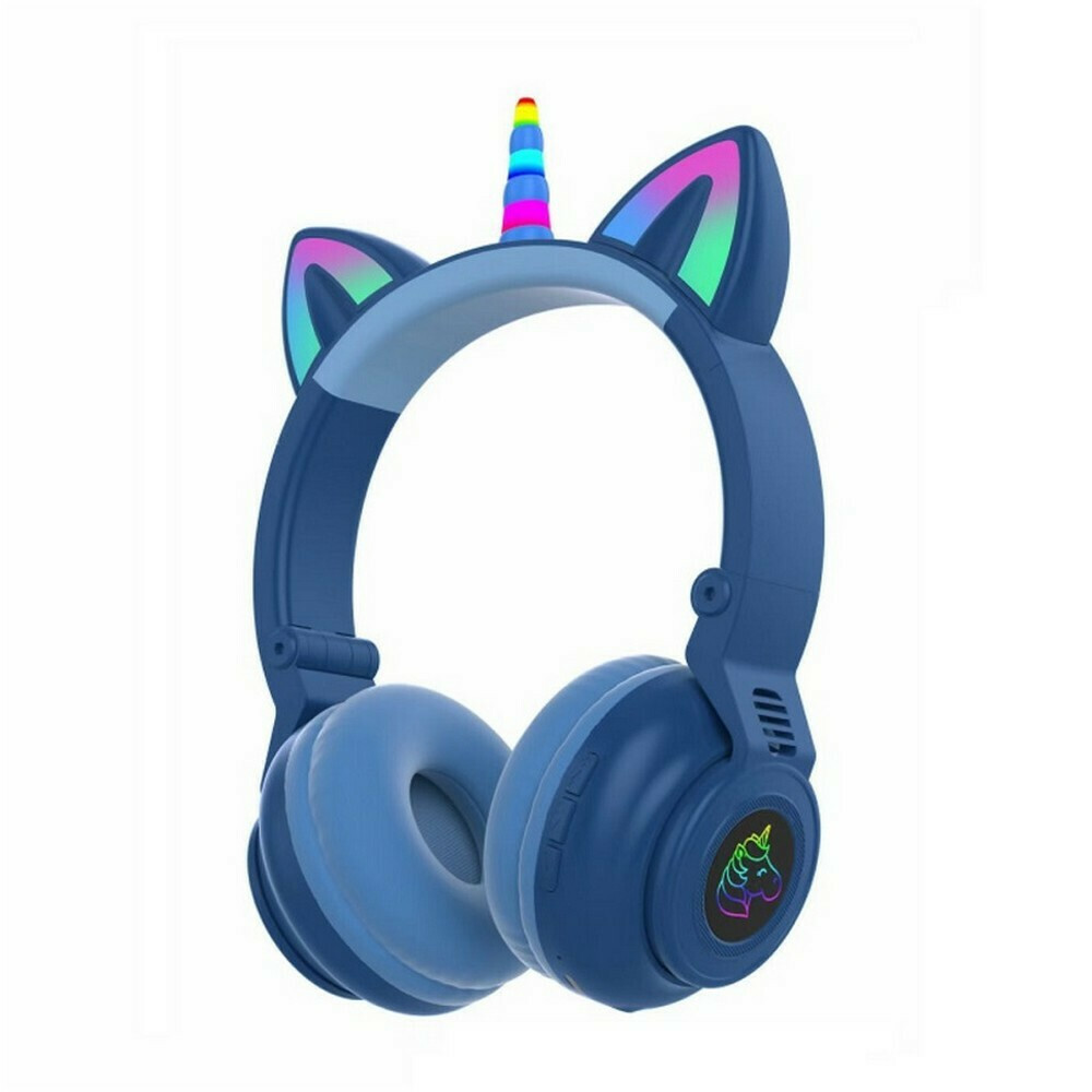 Unicorn STN27 Ασύρματα Bluetooth Over Ear Ακουστικά με 7 ώρες Λειτουργίας Μπλε