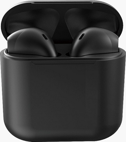 inpods 12 ασύρματα ακουστικά με θήκη φόρτισης Bluetooth 5.0 Touch & Voice Function Black