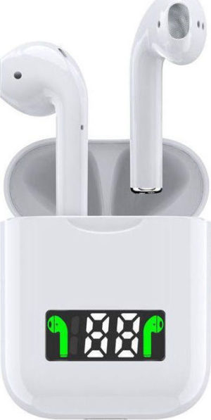 i99 Ασύρματα Ακουστικά Bluetooth 5.0 Version - Λευκό με ψηφιακή θήκη φόρτισης
