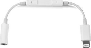 Αντάπτορας για Apple Lighting σε 3.5 Jack με χειρισμό έντασης MH020 (14cm) White (oem)