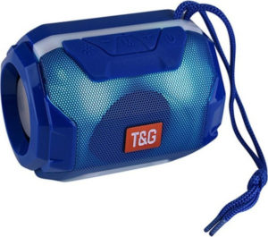 T&G TG162 LED Stereo Portable Bluetooth Speaker with Subwoofer - Blue