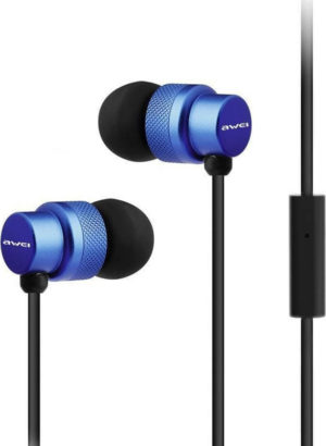 Awei ES-970i (Ακουστικά Hands-free In-Ear 3.5mm ) High performance Noise isolation explosive bass with MIC Μπλε