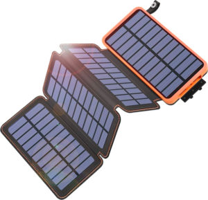 Ηλιακή Μπαταρία Φορτιστής με 4x Ηλιακά Πάνελ Υψηλής Ισχύος 2A - Foldable Solar Power Bank 20000mAh