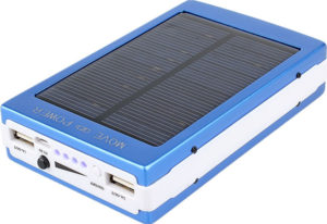 Power bank με ηλιακό φορτιστή και φακός 20 Led Solar 20000mAh μοβ Eboot ES20000
