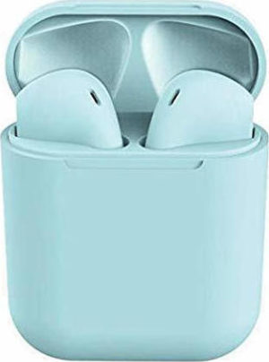 inpods 12 ασύρματα ακουστικά με θήκη φόρτισης Bluetooth 5.0 Touch & Voice Function Γαλάζιο
