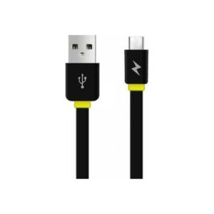 Awei Flat USB to micro USB Cable Μαύρο 1m (CL-950)