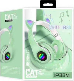 Ασύρματα Over Ear Παιδικά Ακουστικά Cat P33M Πράσινα