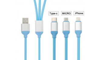 Cable Πολυλειτουργικό καλώδιο φόρτισης 3 σε 1 με ενσωματωμένο USB