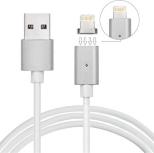 Regular / Magnetic USB to Lightning Cable Ασημί 1m (ET-MC06)