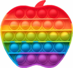Push pop it Bubble Fidget Toy Stress Reliever rainbow colours Apple