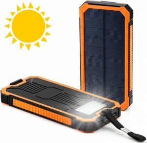 Heavy Duty Ηλιακό Powerbank & Φακός LED - με Ηλιακό Πάνελ Υψηλής Ισχύος 2A - Solar Power Bank Battery Charger