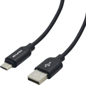 Awei Regular USB 2.0 to micro USB Cable Μαύρο 1m (CL-81)