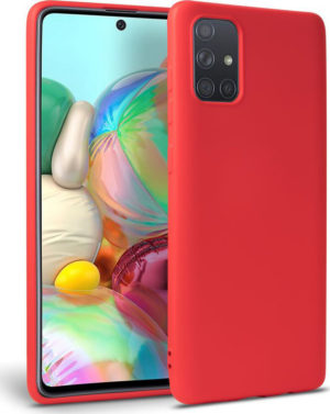 Soft Matt Case Gel TPU Cover for Samsung Galaxy A71 - Κόκκινο