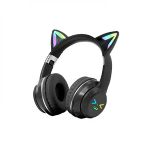 Cat Ear Headset Ασύρματα/Ενσύρματα On Ear Ακουστικά Μαύρα BT612