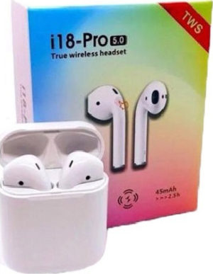 i18 PRO TWS Touch Ασύρματα Ακουστικά Bluetooth 5.0 Version - Λευκό