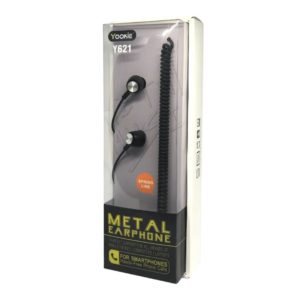 Hands-Free Ακουστικά Yookie Y621 In-ear Metal Earphone Μαύρο