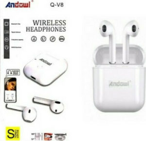 Andowl Q-V8 Earbud Bluetooth Handsfree Λευκό