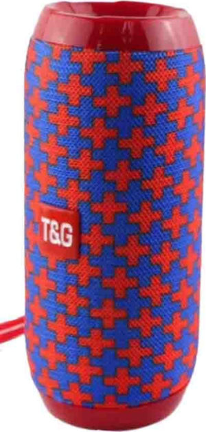 TG117 Portable Bluetooth Stereo Speaker with Built-in MIC, Support Hands-free Calls & TF Card & AUX IN & FM, Bluetooth Distance: 10m(Red/Blue)