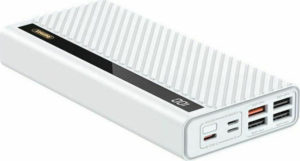 Remax RPP-197 Power Bank 30000mAh 22.5W με 4 Θύρες USB-A και Θύρα USB-C Power Delivery Λευκό